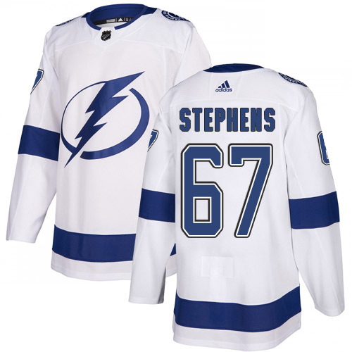 Adidas Tampa Bay Lightning #67 Mitchell Stephens White Road Authentic Youth Stitched NHL Jersey->youth nhl jersey->Youth Jersey
